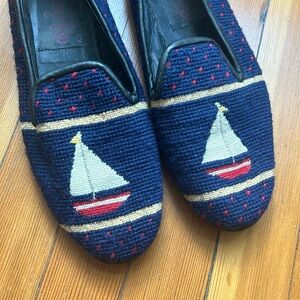 By Paige needlepoint loafers